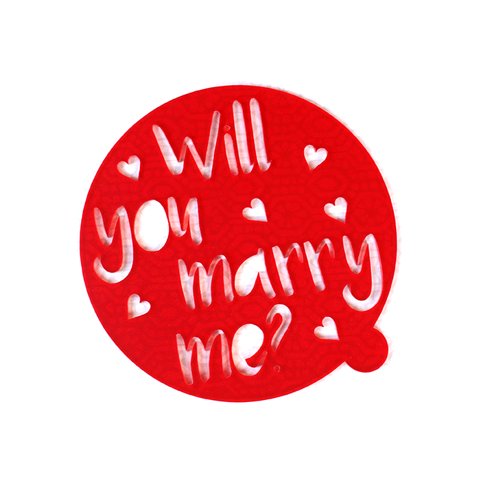 Will You Marry Me Cake Stencil Rocket And Fox