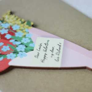 Personalised Wooden Card, Spring Flowers